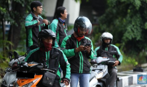 Foto Sejumlah Drivers Ojol.