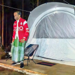 Foto : Presiden Jokowi saat berkemah di IKN. Sumber foto : Istimewa.