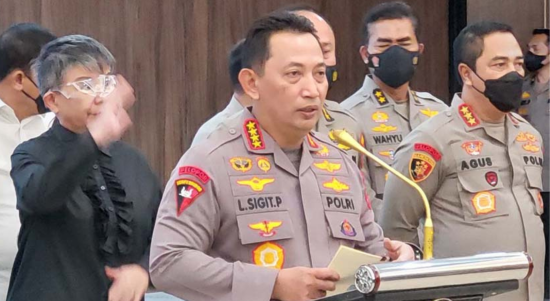 Foto : Kapolri Jenderal Listyo Sigit Prabowo. Sumber foto : Istimewa.