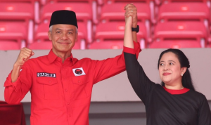 Foto : Ganjar Pranowo dan Puan Maharani. Sumber : Istimewa.