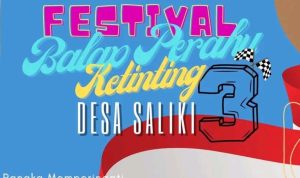 Desa Saliki Muara Badak Gelar Lomba Balap Perahu Ketinting