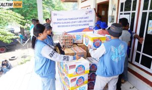 Foto : Tim Elang Relawan BRI salurkan bantuan kepada korban bencana Gunung Lewotobi Laki-Laki, NTT.