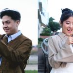 Foto : Jerome Polin dan Vonzy Felicia, saat pertama kali mencoba Samsung Galaxy S25 Series. Sumber : Samsung.