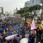 Foto : Aksi Unjuk Rasa Mahasiswa di Jakarta. Sumber : X.