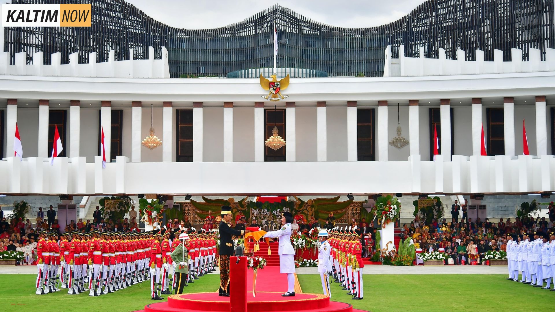 Foto : Upacara 17 Agustus 2024 di IKN. Sumber : Seketariat Negara.