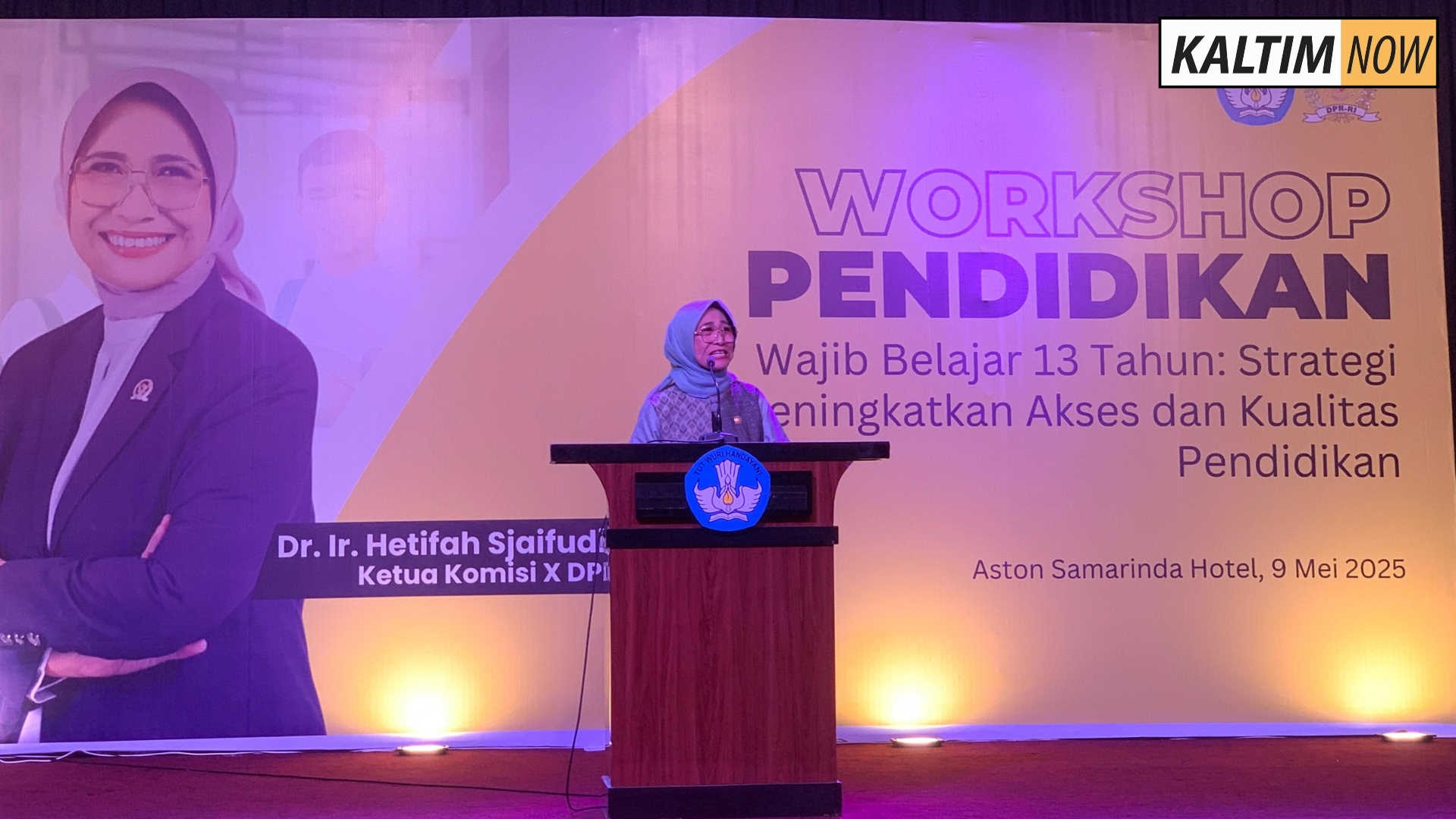 Foto : Ketua Komisi X DPR RI Hetifah Sjaifudian di Aston Samarinda. Sumber Foto : Kaltimnow.id.