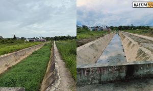 Foto: Drainase di samping Jalan Tol Balikpapan–Samarinda, tepatnya di pintu Manggar, Balikpapan Timur. Sumber: Istimewa.