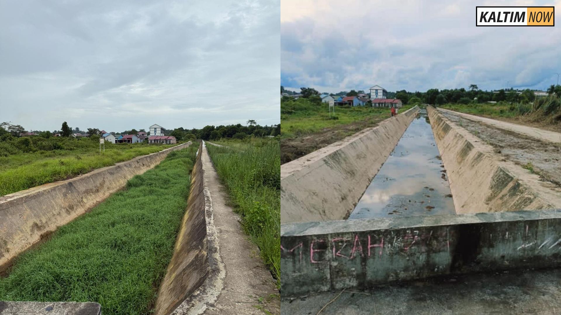 Foto: Drainase di samping Jalan Tol Balikpapan–Samarinda, tepatnya di pintu Manggar, Balikpapan Timur. Sumber: Istimewa.