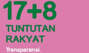 Foto: Poster 17+8 Tuntutan Rakyat. Sumber: Istimewa.