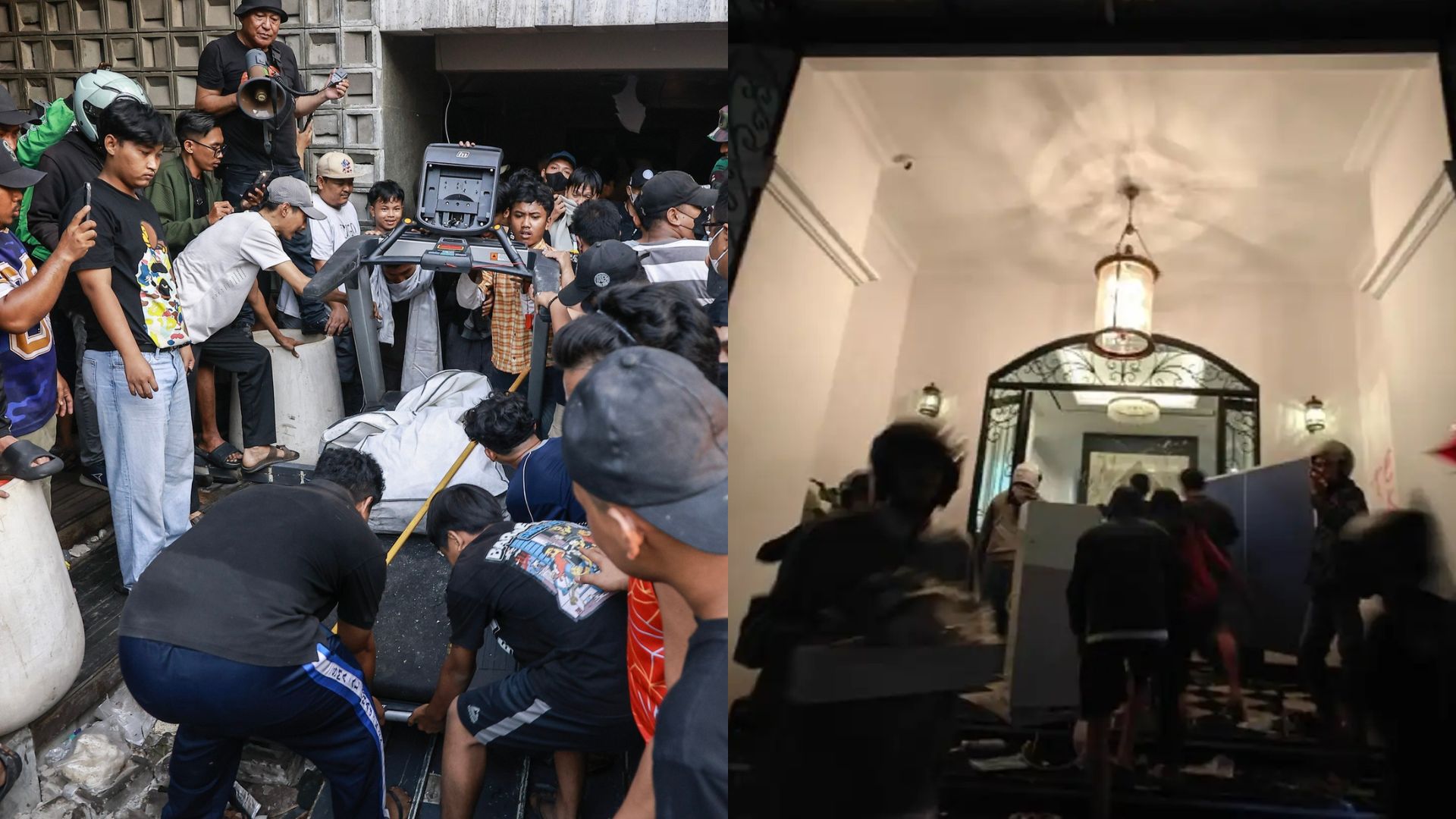 Foto: Massa Misterius Jarah Rumah Pejabat Negara, Warga: 'Bukan Orang Sini'. Sumber: Istimewa.