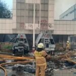 Foto: Kebakaran Landa Gedung Markas Gegana di Kramat Raya, Jakarta Pusat. Sumber: Istimewa.
