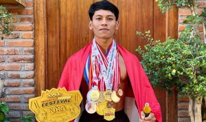 Foto: atlet angkat berat asal Buleleng, Bali, I Gede Wahyu Surya Wiguna. Sumber: Istimewa.