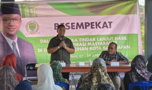 Foto: Anggota DPRD Kalimantan Timur, Nurhadi Saputra menggelar kegiatan serap aspirasi masyarakat di kawasan Jalan Indrakila, Kelurahan Gunung Samarinda. Sumber: Istimewa.