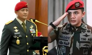 Foto: Panglima Kopassus, Djon Afriandi dan Sekretaris Kabinet Teddy Indra Wijaya. Sumber: Istimewa.