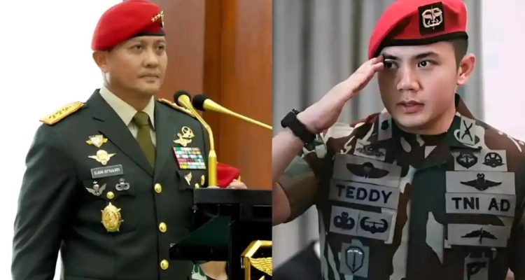 Foto: Panglima Kopassus, Djon Afriandi dan Sekretaris Kabinet Teddy Indra Wijaya. Sumber: Istimewa.
