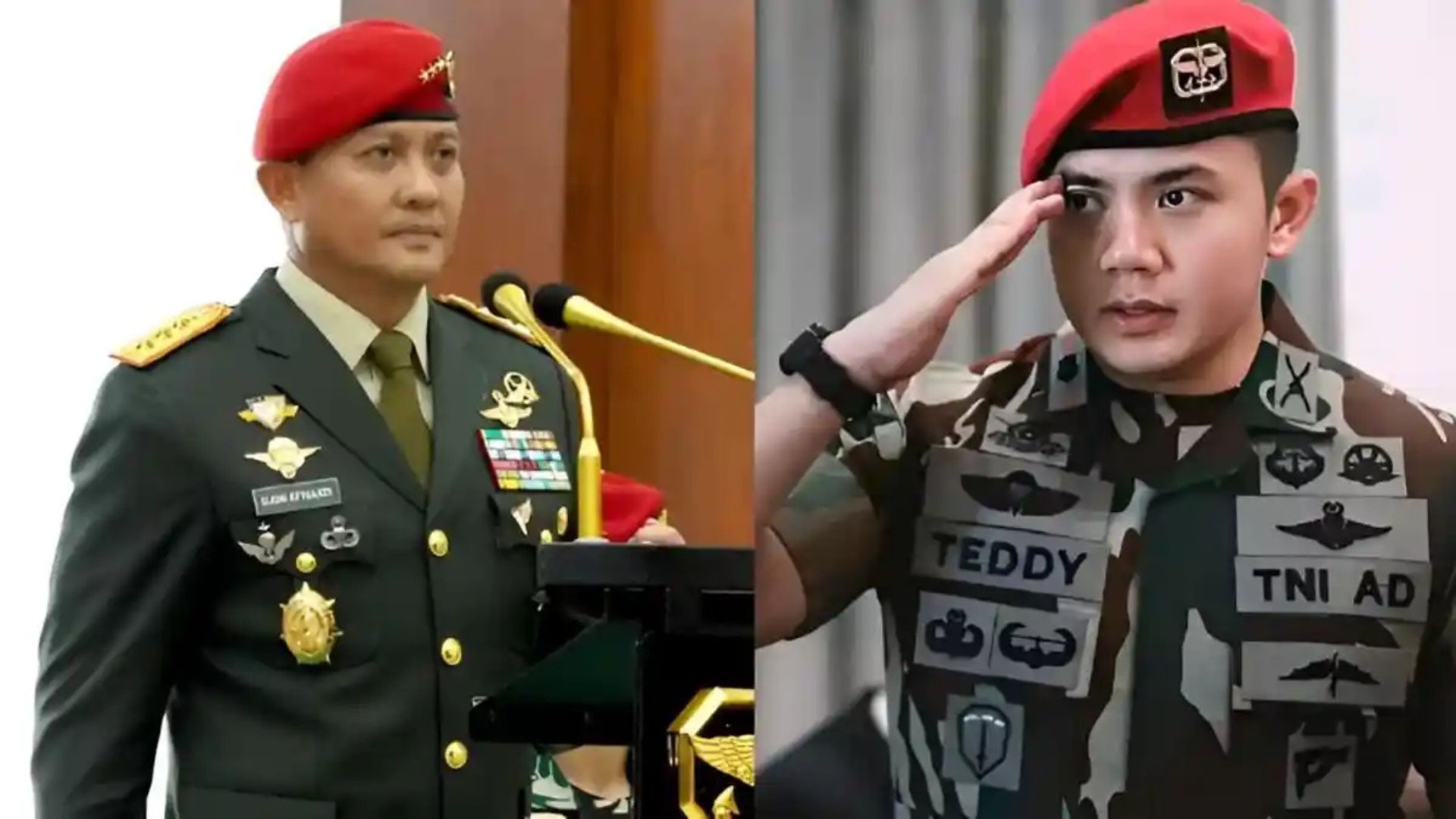 Foto: Panglima Kopassus, Djon Afriandi dan Sekretaris Kabinet Teddy Indra Wijaya. Sumber: Istimewa.
