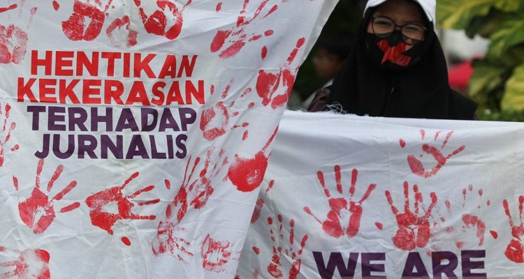 Foto: Unjuk rasa stop kekerasan pada jurnalis. Sumber: Antara.