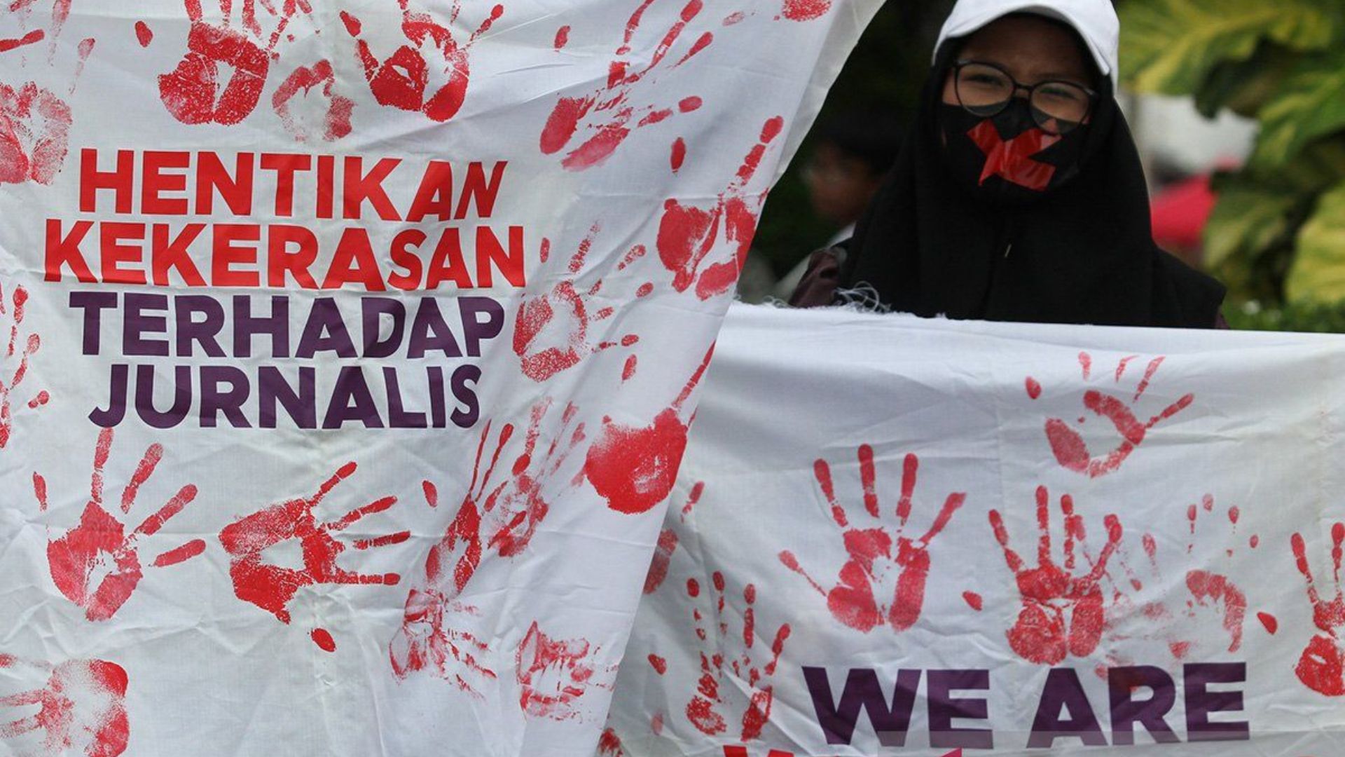Foto: Unjuk rasa stop kekerasan pada jurnalis. Sumber: Antara.
