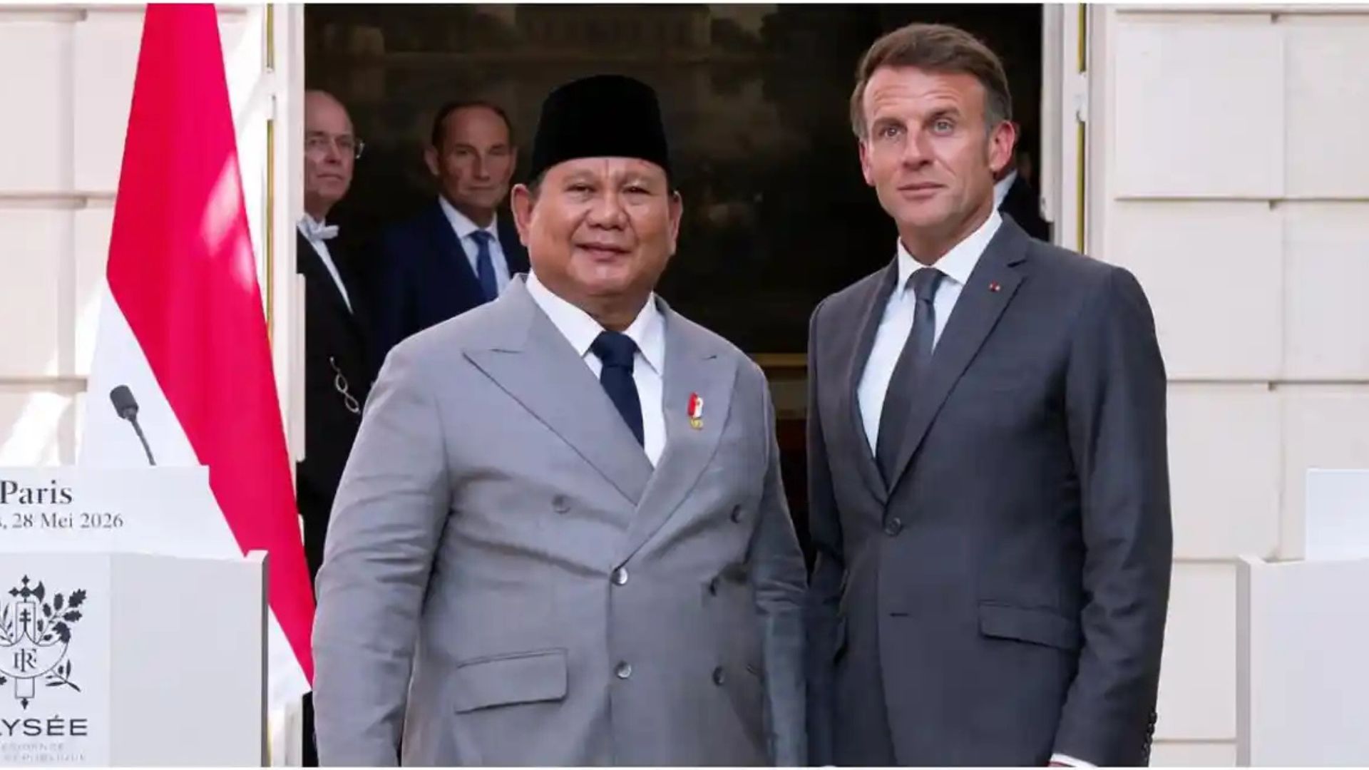 Foto: Prabowo Bertemu Macron di Paris. Sumber: Istimewa.