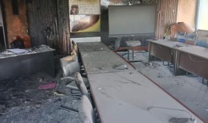 Foto: Ruang Rapat di Diskominfo Kukar yang Terbakar. Sumber: Istimewa.