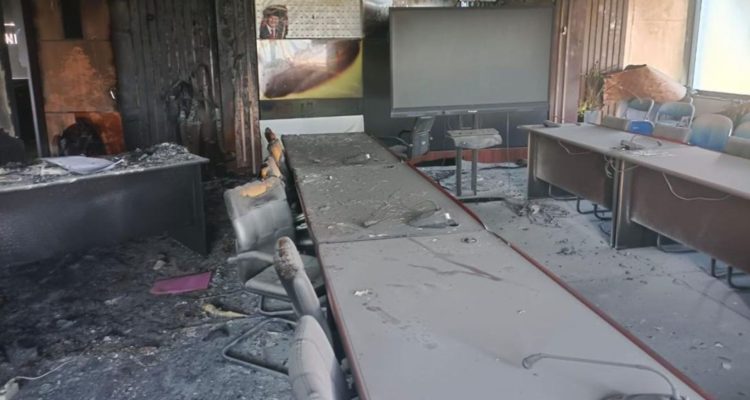 Foto: Ruang Rapat di Diskominfo Kukar yang Terbakar. Sumber: Istimewa.