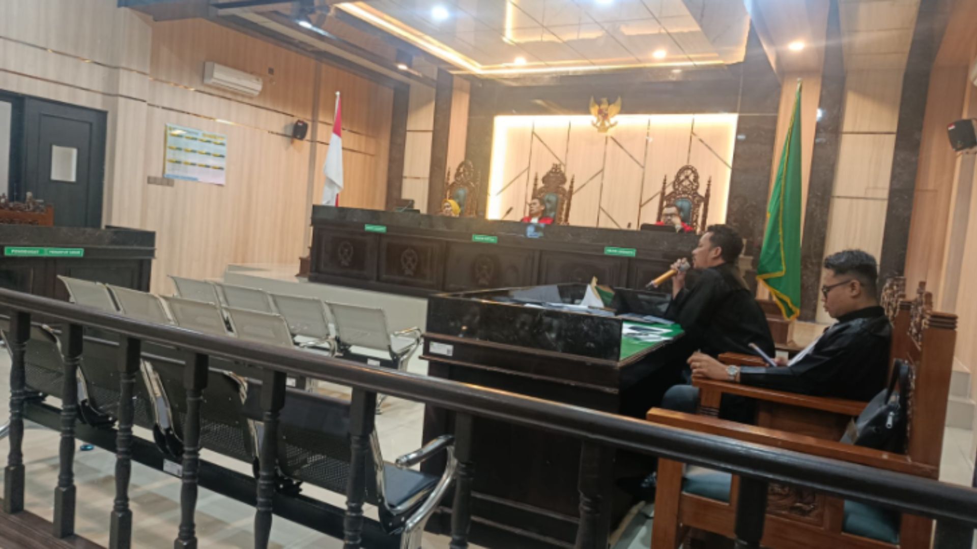 Foto: Sidang dengan agenda keterangan ahli, di Ruang Sidang Hatta Ali, Pengadilan Negeri Samarinda, Kamis (10/9/2026). Sumber: Istimewa.