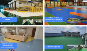 Foto: Beberapa jenis lantai epoxy di indoor dan outdoor. Sumber: Istimewa.